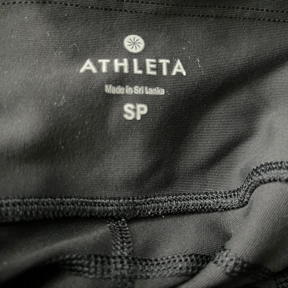 Athleta Women's Stealth Trucool Black Capri Laser Cut Leggings Size S - Picture 10 of 11